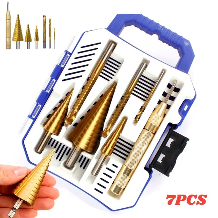 مجموعة أدوات الفولاذ لحفر وثقب وتقطيع المعادن والخشب (7PCs)