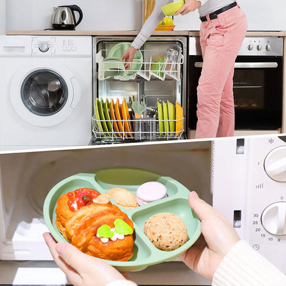 Lot de 8 accessoires d’alimentation en silicone pour bébé – طقم تغذية للأطفال