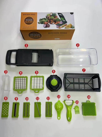 القطاعة veggie slicer الاصلية 16 قطعة